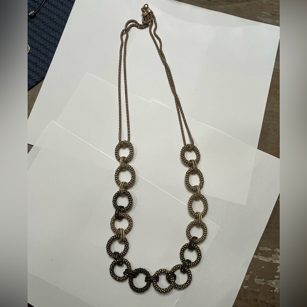 Bronze and antique gold necklace and bracelet set. Never worn.